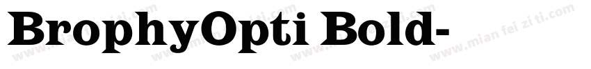 BrophyOpti Bold字体转换